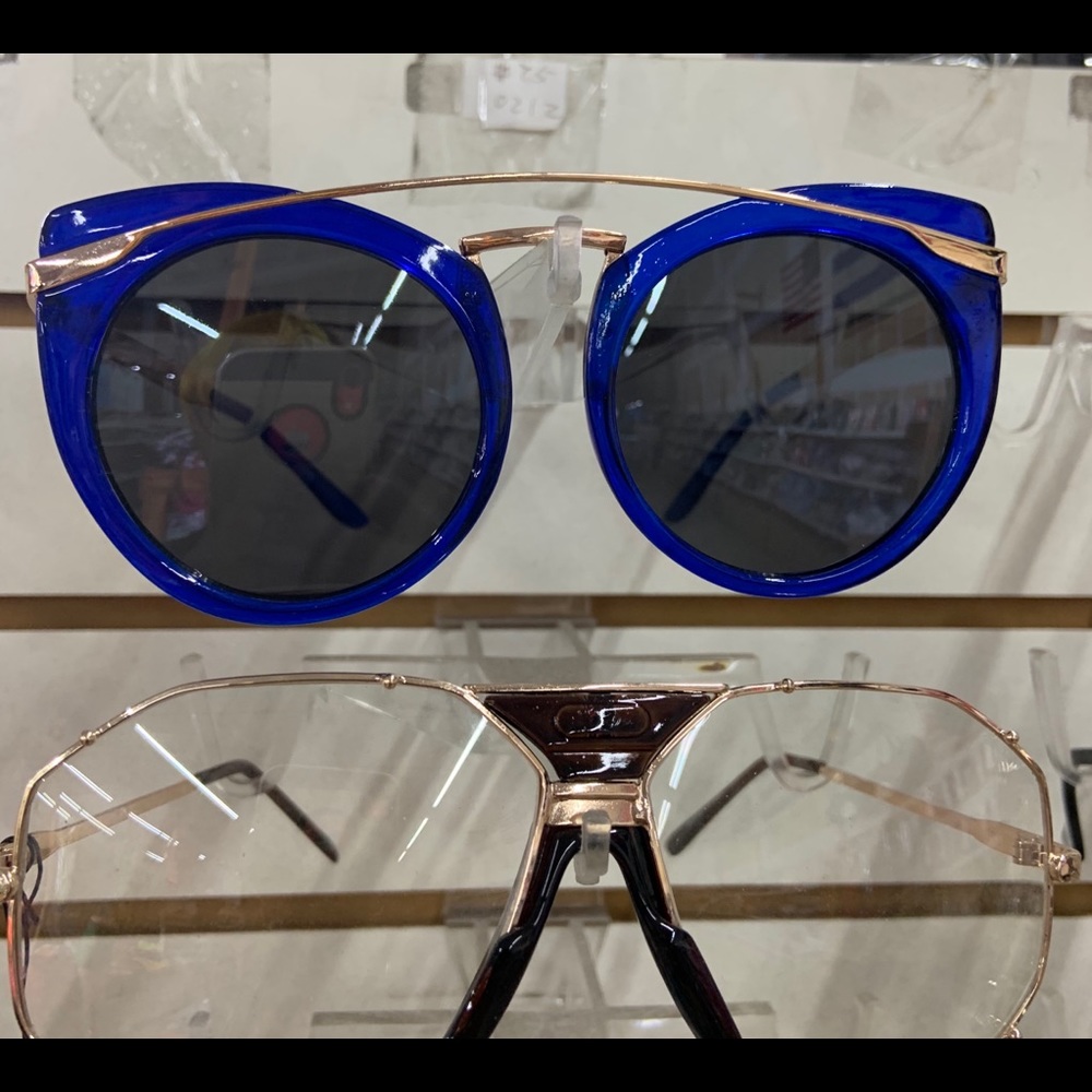 Black alloy frames cat eye pink mirror sunglasses - Picture 5 of 8
